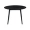 Armen Living Arcadia and Juno 42" Round Charcoal and Black Wood 5 Piece Dining Set SETARDI5JNBLCH42 - alternate 3